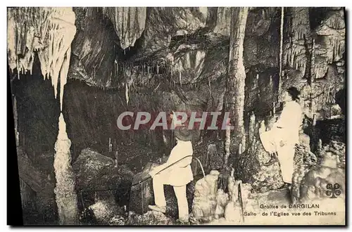 Cartes postales Grotte Grottes de Dargilan Salle de l'eglise vue des tribunes