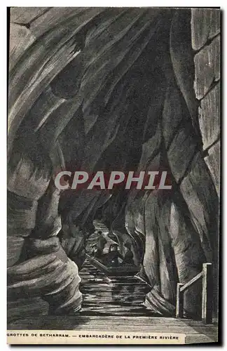 Cartes postales Grotte Grottes de Betharram Embarcadere de la premiere riviere