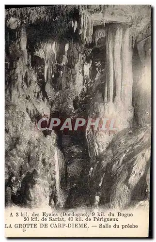 Cartes postales Grotte de Carpe Diem Les Eyzies Dordogne Salle du preche Grottes