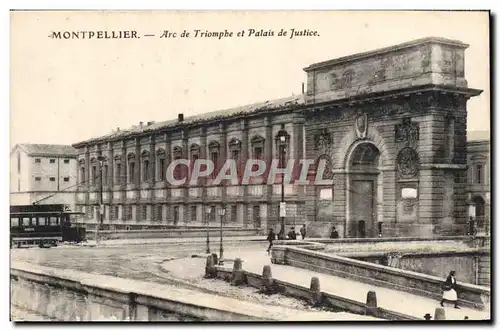 Cartes postales Montpellier Arc de Triomphe et Palais de justice