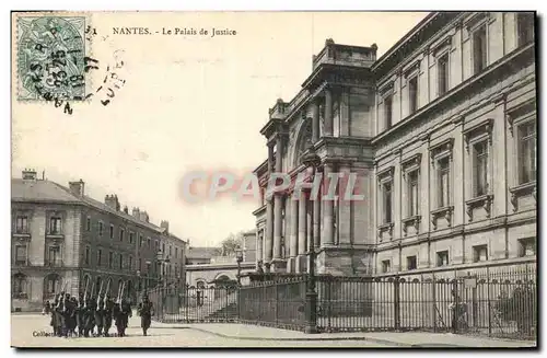 Ansichtskarte AK Palais de justice Nantes Militaria