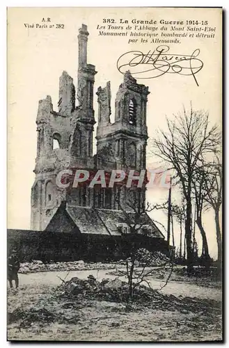 Cartes postales Militaria Les tours de l'abbaye du Mont Saint Eloi
