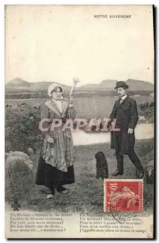 Cartes postales Folklore Auvergne Moutons