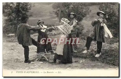 Cartes postales Folklore Auvergne La bourree