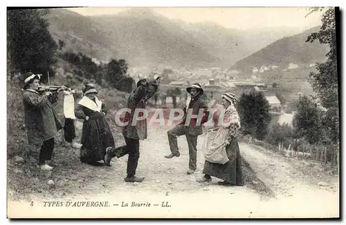 Ansichtskarte AK Folklore Auvergne La bourree