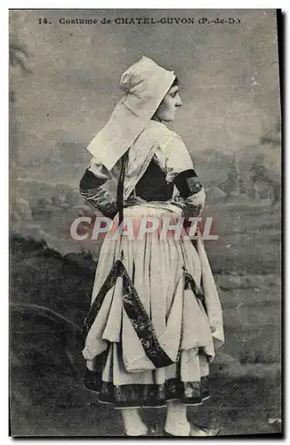 Cartes postales Folklore Costume de Chatel Guyon