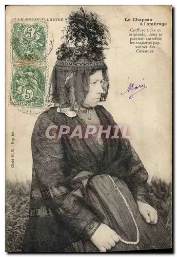 Cartes postales Folklore Le chapeau a l'ombrage Le Velay