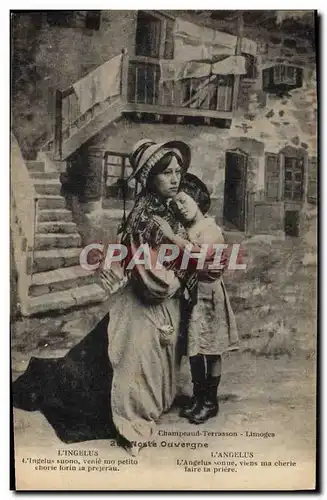 Cartes postales Folklore Auvergne L'angelus