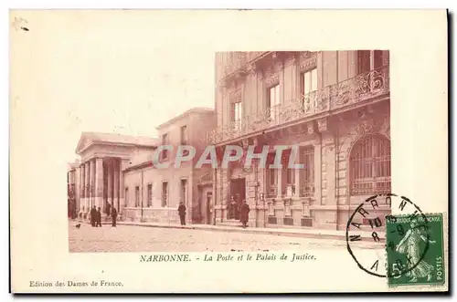 Cartes postales Narbonne La Poste et le Palais de justice