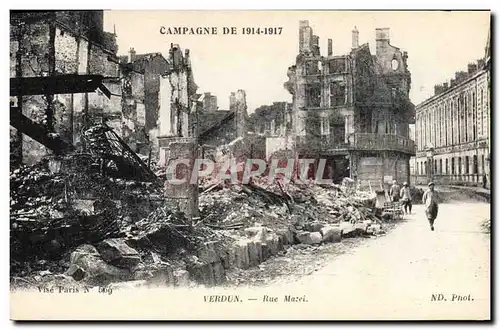 Cartes postales Militaria Verdun Rue Mazel