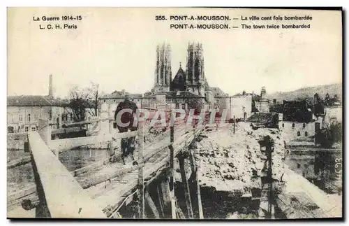 Cartes postales Militaria Pont a Mousson La ville cent fois bombardee