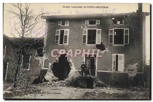 Ansichtskarte AK Militaria Maison bombardee a Pont a Mousson