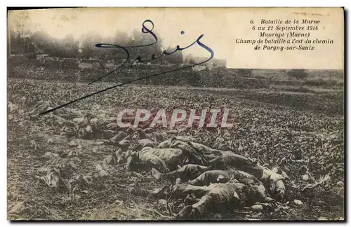 Ansichtskarte AK Militaria Bataille de la Marne Maurupt Champ de bataille a l'est du chemin de Pargny sur Saulx