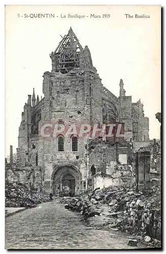 Ansichtskarte AK Militaria St Quentin La basilique