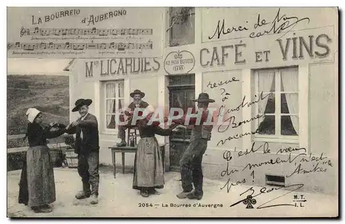 Cartes postales Folklore Auvergne La Bourree