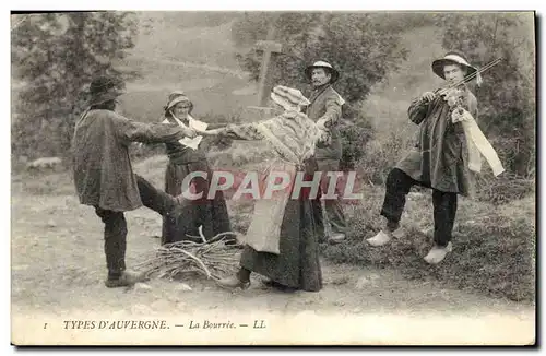 Ansichtskarte AK Folklore Auvergne La Bourree