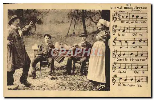 Ansichtskarte AK Folklore Auvergne La bourree Accordeon