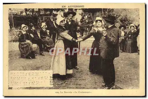 Ansichtskarte AK Folklore Auvergne La bourree Le croisement