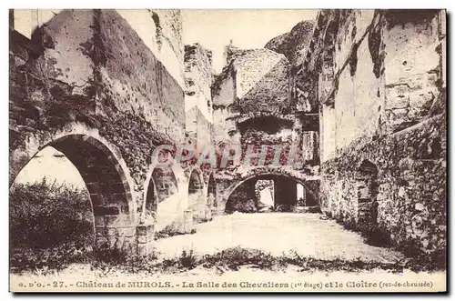 Cartes postales Chateau de Murols La salle des Chevaliers et le cloitre