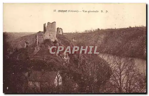 Cartes postales Chateau Crozant Vue generale