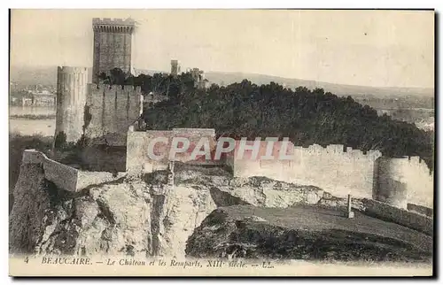 Ansichtskarte AK Beaucaire Le Chateau et les remparts