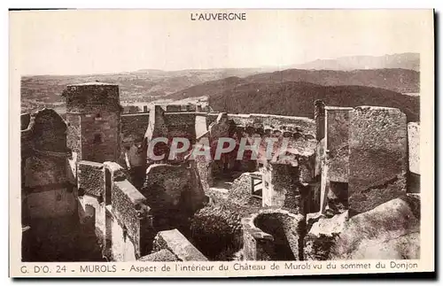 Ansichtskarte AK Murols Aspect de l'interieur du Chateau de Murols vu du sommet du donjon Auvergne