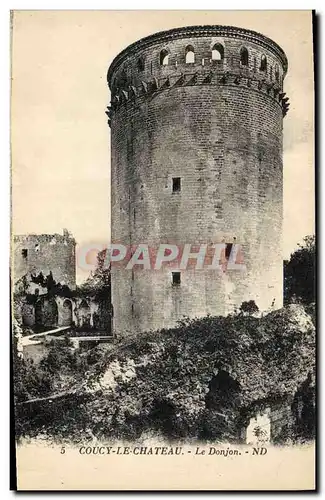 Cartes postales Chateau Coucy le Chateau Le donjon