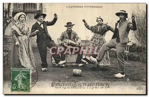 Cartes postales Folklore Auvergne La bourree