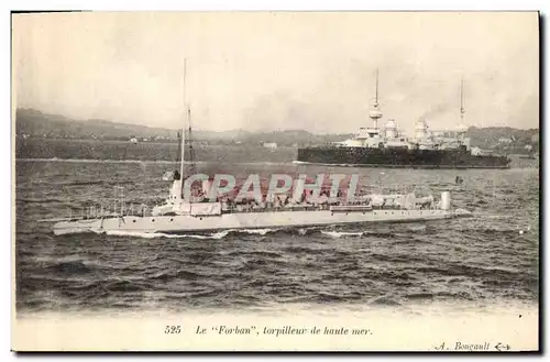 Cartes postales Bateau de Guerre Le Forban Torpilleur de haute mer