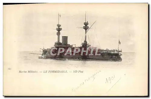 Cartes postales Bateau de Guerre Le Formidable
