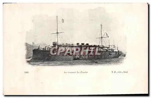 Cartes postales Bateau de Guerre Le croiseur La Foudre