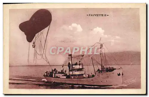 Cartes postales Bateau de Guerre Fauvette II Ballon