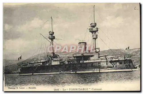 Cartes postales Bateau de Guerre Le Formidable Cuirasse