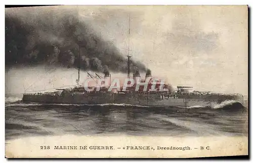 Cartes postales Bateau de Guerre Frande Dreadnougth