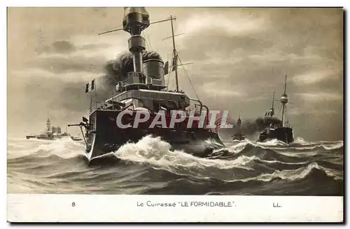 Ansichtskarte AK Bateau de Guerre Le cuirasse Le Formidable