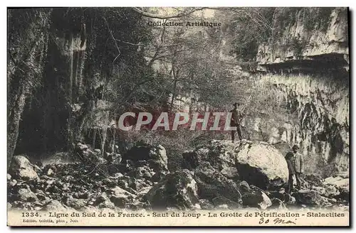 Cartes postales Grotte Grottes Saut du Loup La grotte de petrification Stalactites