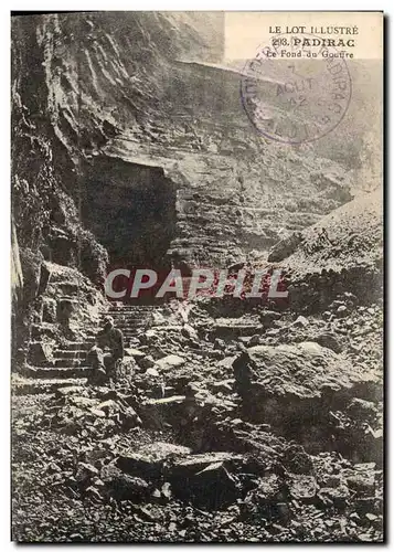 Cartes postales Grotte Grottes Padirac Le fond du gouffre