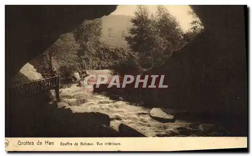 Cartes postales Grotte Grottes de Han Gouffre de Belvaux Vue interieure