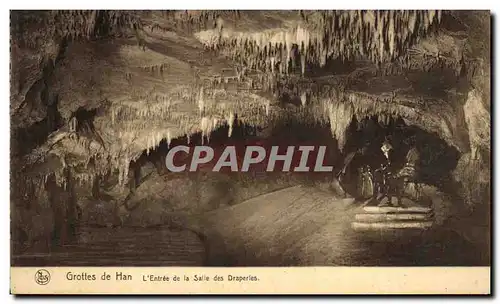 Ansichtskarte AK Grotte Grottes de Han L'entree de la salle des draperies