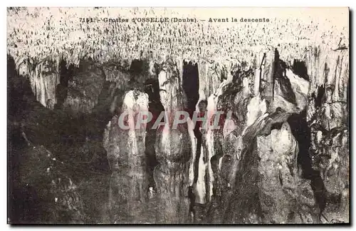 Cartes postales Grotte Grottes d'Osselle Avant la descente