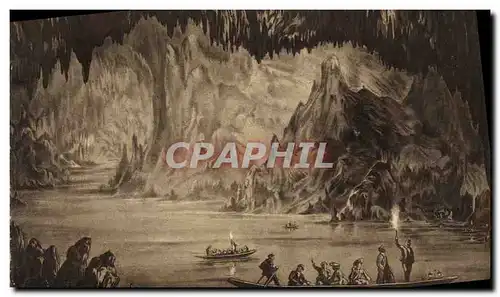 Cartes postales Grotte Grottes de Han Le lac d'embarquement