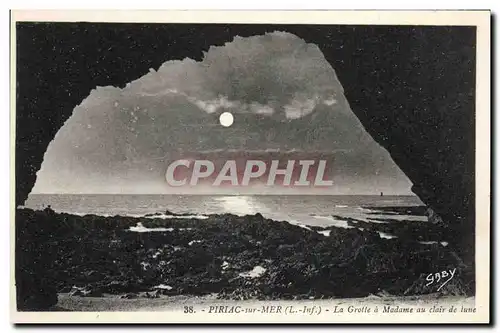 Ansichtskarte AK Grotte Grottes Piriac sur Mer La grotte a Madame au clair de lune