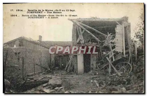 Cartes postales Militaria Domrremy Une maison