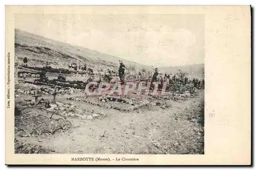 Cartes postales Militaria Marbotte Le cimetiere