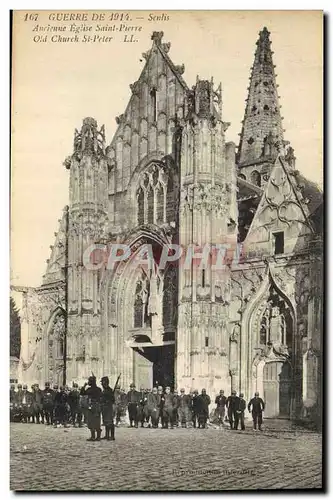 Ansichtskarte AK Militaria Senlis Ancienne eglise Saint Pierre Soldats