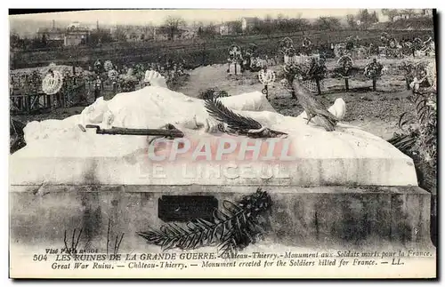 Ansichtskarte AK Militaria Chateau Thierry Monument aux soldats morts pour la France