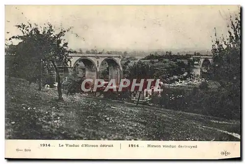 Ansichtskarte AK Militaria Le viaduc d'Hirson detruit