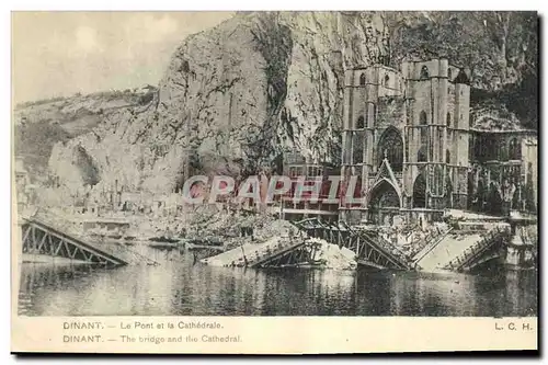 Ansichtskarte AK Militaria Dinant Le pont et la cathedrale