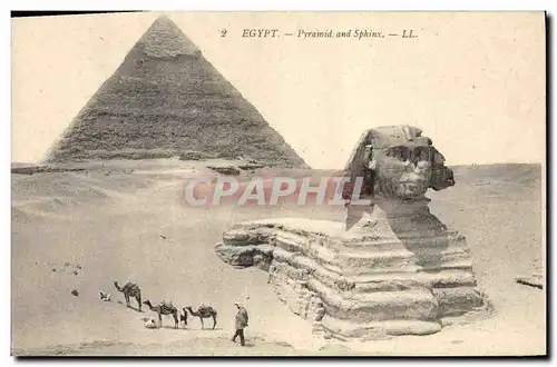 Ansichtskarte AK Egypte Egypt Pyramid and Sphinx