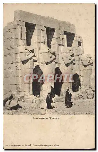 Ansichtskarte AK Egypte Egypt Ramasseon Thebes